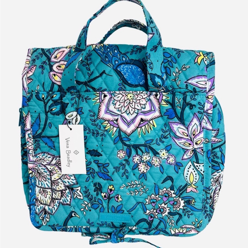 Vera Bradley Grand Hanging Organizer in Peacock Garden pattern